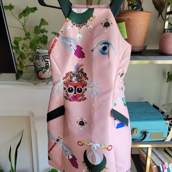 MARY KATRANTZOU Pink Fenbot Print Shift Dress - Picture 7 of 7